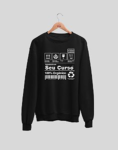 Moletom Básico Flanelado - Seu curso (Personalizável) - Humanos - Basic