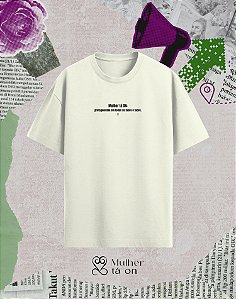 Camisa Oversized - Mulher tá on - Protagonismo - Off White