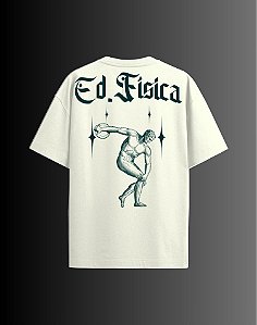 Camisa Oversized - Educação Física - Bling - Off White