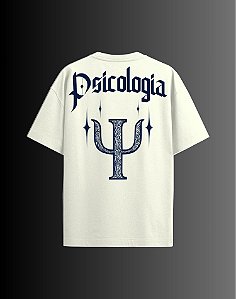 Camisa Oversized - Psicologia - Bling - Off White