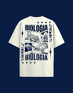 Camisa Oversized - Biologia - Recortes - Off White