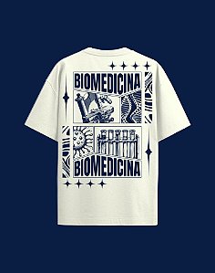 Camisa Oversized - Biomedicina - Recortes - Off White