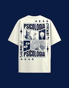 Camisa Oversized - Psicologia - Recortes - Off White