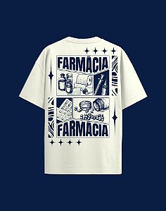 Camisa Oversized - Farmácia - Recortes - Off White