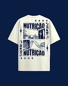 Camisa Oversized - Nutrição - Recortes - Off White