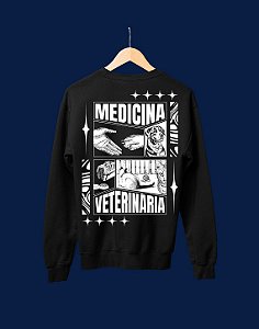 Moletom Básico Flanelado - Medicina Veterinária - Recortes - Basic