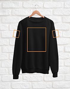 Moletom Básico Personalizado - Estampa Frente e Mangas