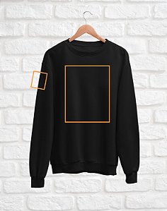 Moletom Básico Personalizado - Estampa Frente, Costas e Manga