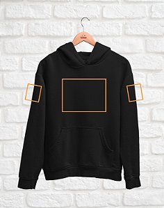Moletom Canguru Personalizado - Estampa Frente, Costas e Mangas