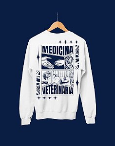 OUTLET - Moletom Básico - Medicina Veterinária - Recortes - TROCA NÃO DISPONÍVEL