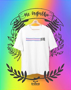 Camiseta Personalizada - Trans Sem Medo - Me Orgulho - Basic