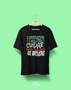 Camisa Universitária Enfermagem - A vida imita a arte - Basic