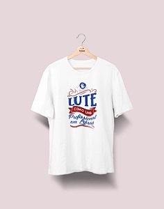 Camiseta Universitária - Libras - Lute Como - Ela - Basic
