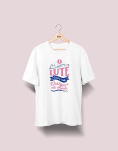 Camiseta Universitária - Design de Moda - Lute Como - Ela - Basic