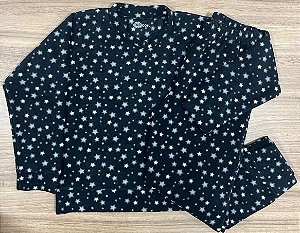 Conjunto Soft Infantil Preto Estrelas