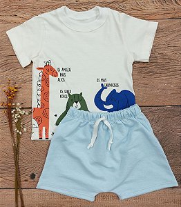 Conjunto Camiseta e Shorts Safari