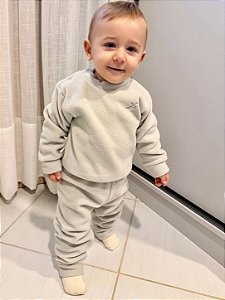 Conjunto Infantil Soft Cinza Claro