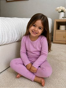 Conjunto Térmico Infantil Blusa e Calça Rosê