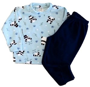 Conjunto Soft Infantil Little Panda Azul