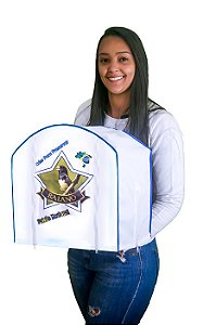 Capa de Gaiola 2 Fechos Frontal Coleiro Baiano Peito Amarelo - cor Branca