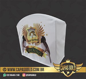 Capa de Gaiola Elástica Simples - Coleiro Baiano Peito Branco 001