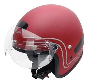 Capacete Kraft Old School Speed Vermelho