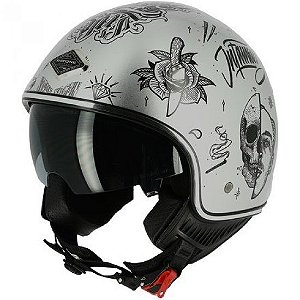 Capacete Astone Minijet 66 Flash Tattoo strieber