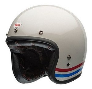 Capacete Bell Helmets Custom 500 Stripes Pearl Branco