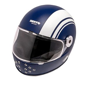 CAPACETE BIEFFE UNO ETERNAL AZUL & BRANCO FOSCO