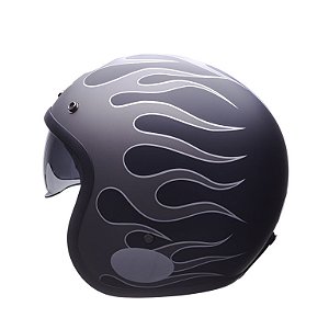 Capacete Lucca Sublime On Fire Matt Black Grey