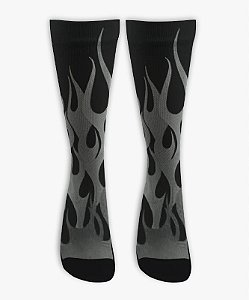 Meia Cano Alto - Flames Old School GREY