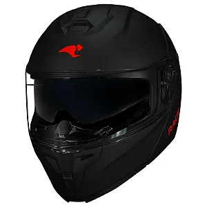 Capacete Race Tech Signal Monocolor Matt Black Escamoteável