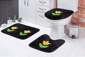 Jogo de Banheiro Infantil 3 peças flor Jogo de Banheiro Infantil 3 peças flor