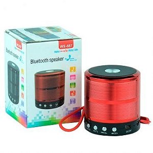 Mini Caixa de Som Portátil Bluetooth Mp3, Fm, Cartão Micro sd Usb