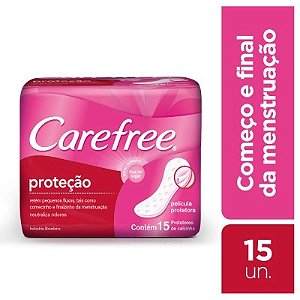 Protetor Diário Carefree Proteção Perfumado com 15 Unidades