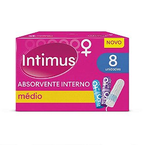 Absorvente Interno Intimus Médio com 8 unidades