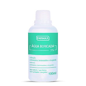 Água Boricada 3% Farmax com 100ml