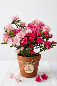 Vaso de Azaleia Harmonia – Elegância Natural e Suavidade