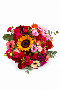 Buquê Harmonia Solar Mix de Flores Nobres e Girassóis