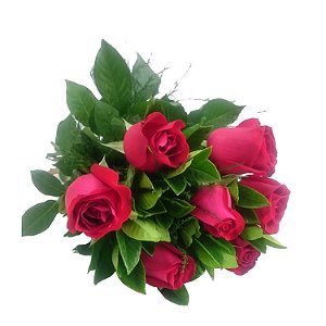 Buquê de 6 Rosas Vermelhas