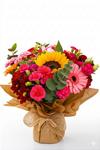 Buquê Prestige Sinfonia de Girassóis e Flores Nobres