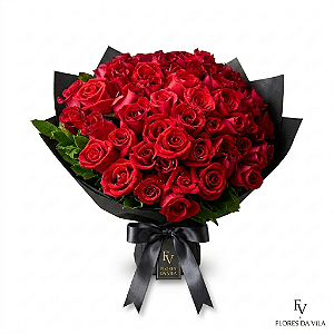 Buquê Imperial 50 Rosas Colombianas
