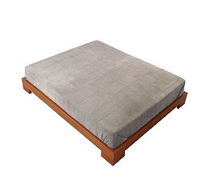 Cama Japonesa Modelo Saitama Madeira Maciça Casal Imbuia