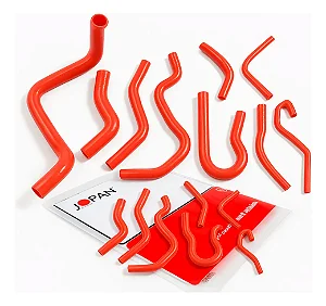 Mangueiras De Silicone D15z6 D-séries Ano 1992 A 2000 6 Pçs ( VERMELHA)