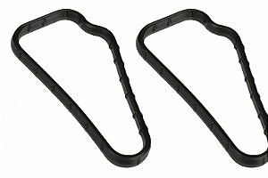 PAR - Junta da Saída ESQUERDA E DIREITA da Tampa da Correia – Hyundai Azera (2005–2016), Santa Fe (2006–2018), Sonata (2005–2010), Veracruz (2006–2012) ,, Cadenza (2013–2016), Sedona (2006–2018) e Sorento (2006–2018) – Mot