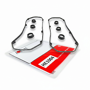 Juntas da Tampa de Válvulas + 6 Retentores das Velas para Mitsubishi Pajero Sport 3.0 V6 24V (1998 a 2006), Pajero Full 3.5 V6 24V (1998 a 2002), Pajero Sport HPE e Dakar 3.5 V6 (2007 a 2017) e L200 Triton HPE 3.5 V6 (2008 a 2017) HE1004