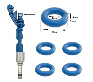 ANEL ORING PARA BICO INJETOR GDI 7X15X4 0261500155 | CJ5G9F593AA 0261500103