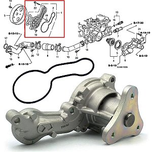 Bomba Água Takao Honda Fit 1.4/1.5 De 2003 Até 2008