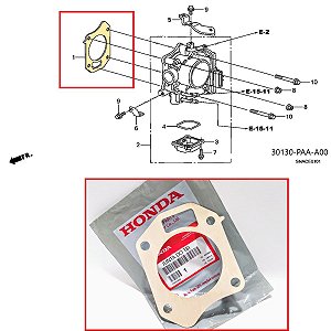 Junta TBI Corpo do Acelerador honda Civic SI 2.0 2006 A 2011