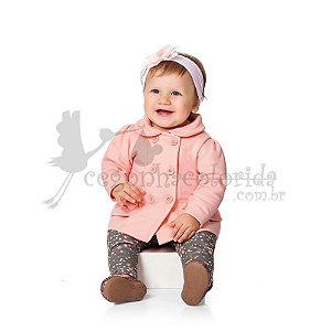 Conjunto Manga Longa Bebê Menina com Calça Floral Kiko Baby